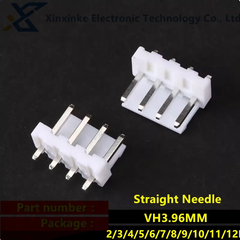 20/50 Uds VH3.96 conector de enchufe de aguja recta 3,96 MM 2P 3/4/5/6/7/8/9/10/12P terminales carcasa de plástico