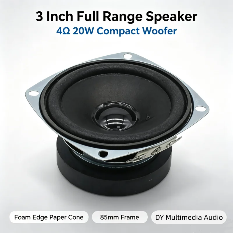 1pcs/lot 3-inch 4 Ω 20W full range speaker with a diameter of 78mm and high fidelity DIY audio speaker amplifier accessories 20W