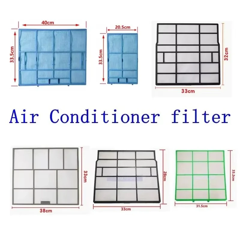 For MITSUBISHI Air Conditioner filter 31.5X33.5/35/29.5/33.2/33/32CM 33X32CM 34X35CM 40x20.5CM Filter dust screen parts