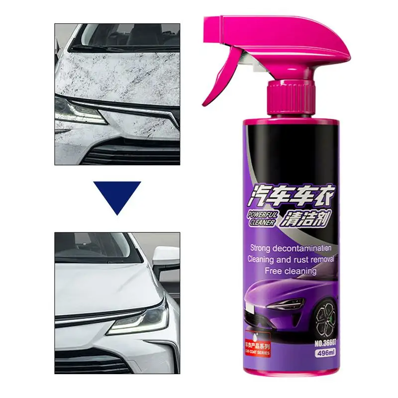 Car Wash Soap Car Wash Spray Powerful Exterior Car Cleaner Waterproof Gentle Car Wash Supplies Car Detail Spray For Stains Dust