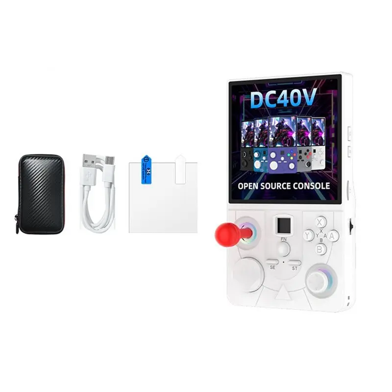 

DC40V Handheld Game Console 4.0 Inch IPS Screen 128G Storage Wifi Connectivity Open Source Linux Gamepad 30+ Emulator Support
