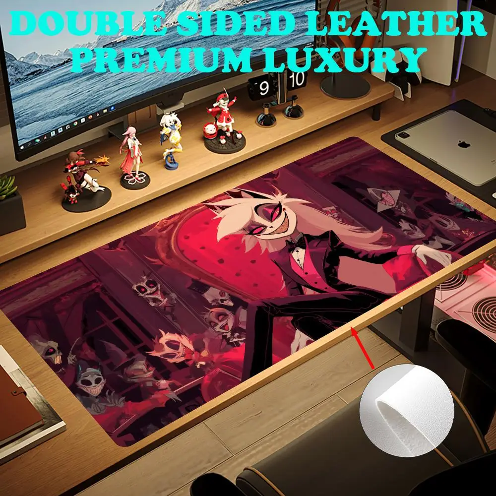 

Yugioh Playmat Mouse Pad Large PU H-Hazbin H-Hotel Characters Mouse Pad Hot selling items Leather Durable Game Mousepad Anti-scratch Mouse Mat DIY gaming computer Desk Protector