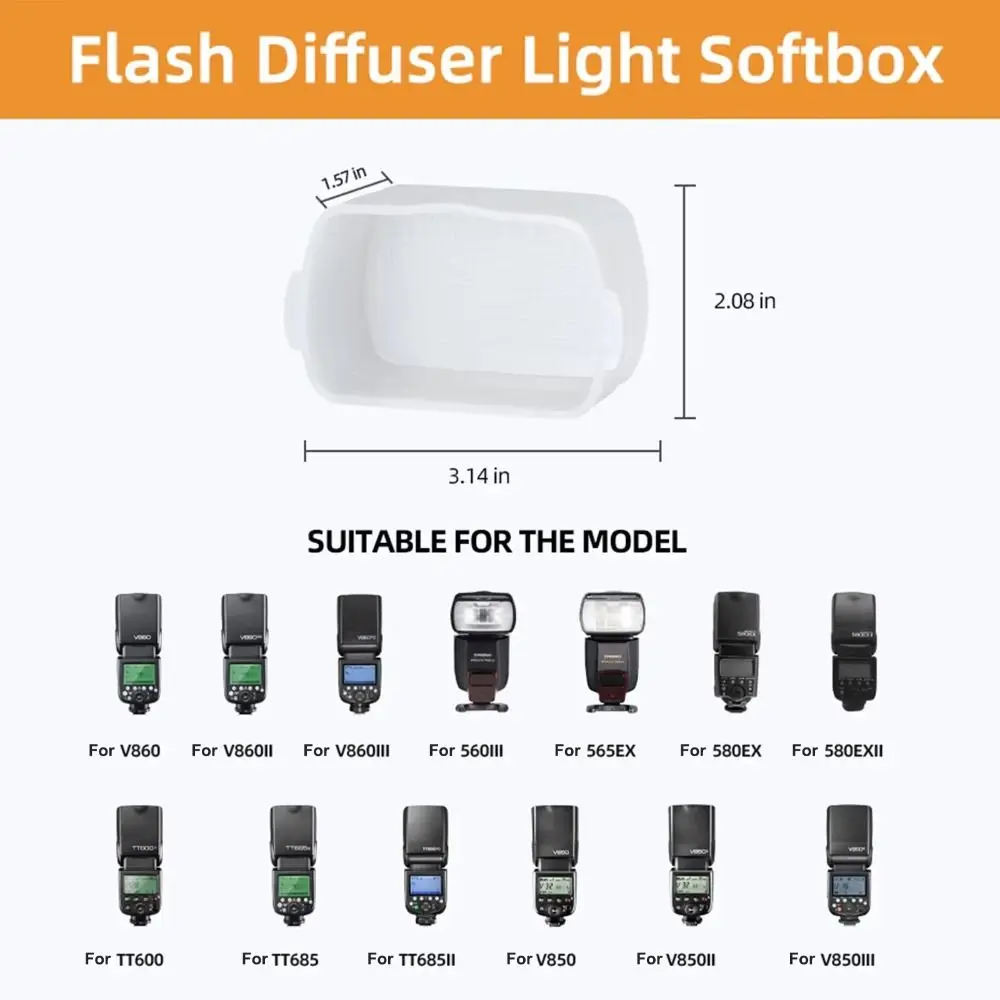 Immagine 7: Nuovo diffusore di luce a cupola Diffusore di flash con copertura morbida in silicone bianco