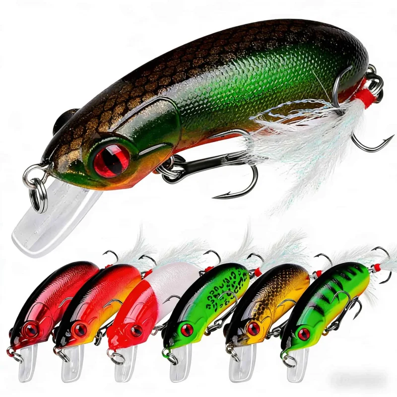 

Black three-hook new mini fat lure bait6.2cm10G9PCSRock fishing lure for freshwater and sea fishing