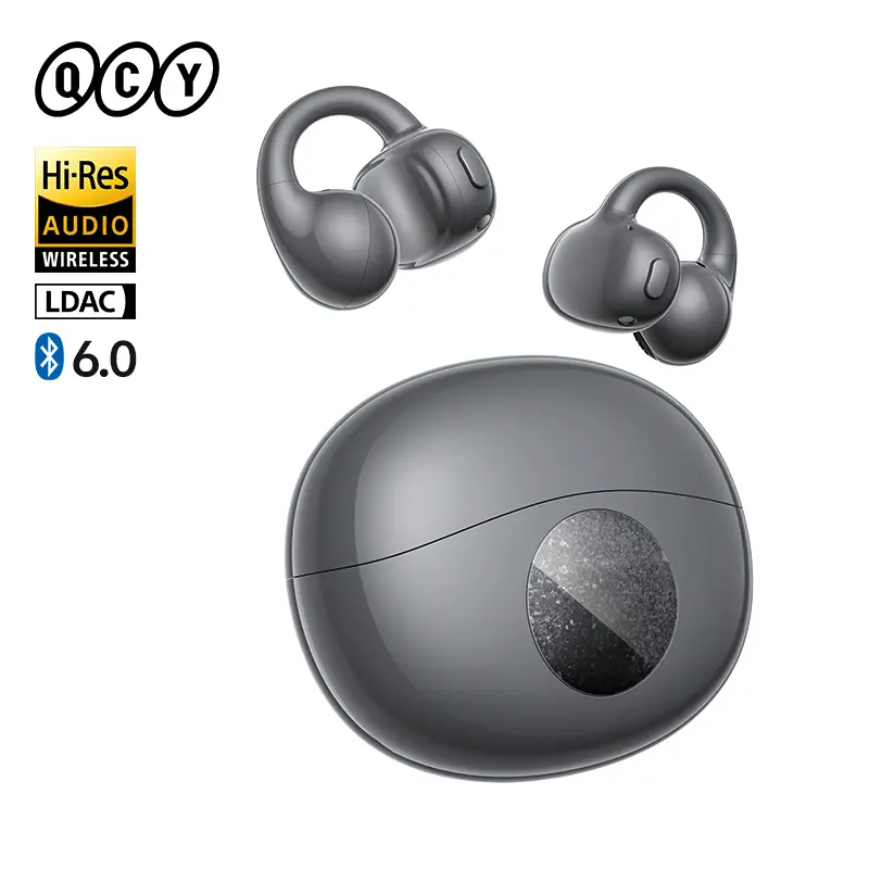 سماعات QCY C50i اللاسلكية، بلوتوث 6.0، تصميم مفتوح للأذن، جودة صوت عالية الدقة LDAC، 4 ميكروفونات، عمر بطارية حتى 42 ساعة