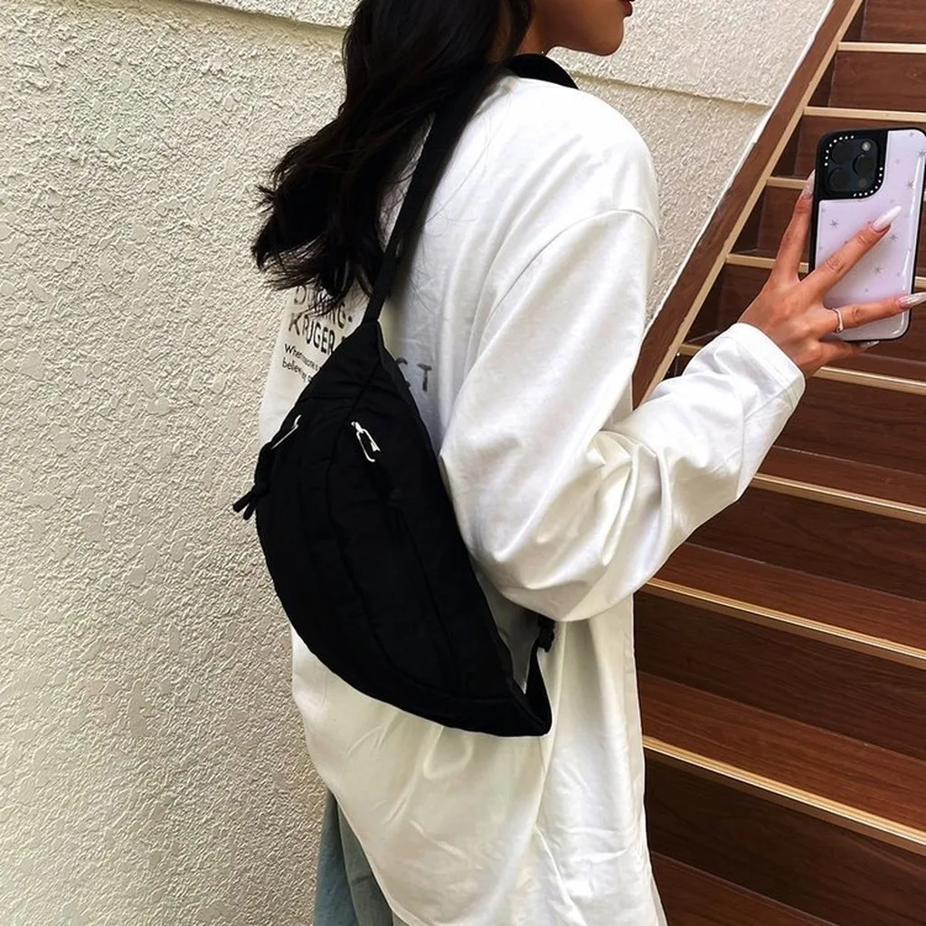 Women Color Block Fanny Pack 2026 Fashion Adult Waist Pack Lightweight Zipper Bum Bag Lightweight Outdoor Cycling Chest Bag