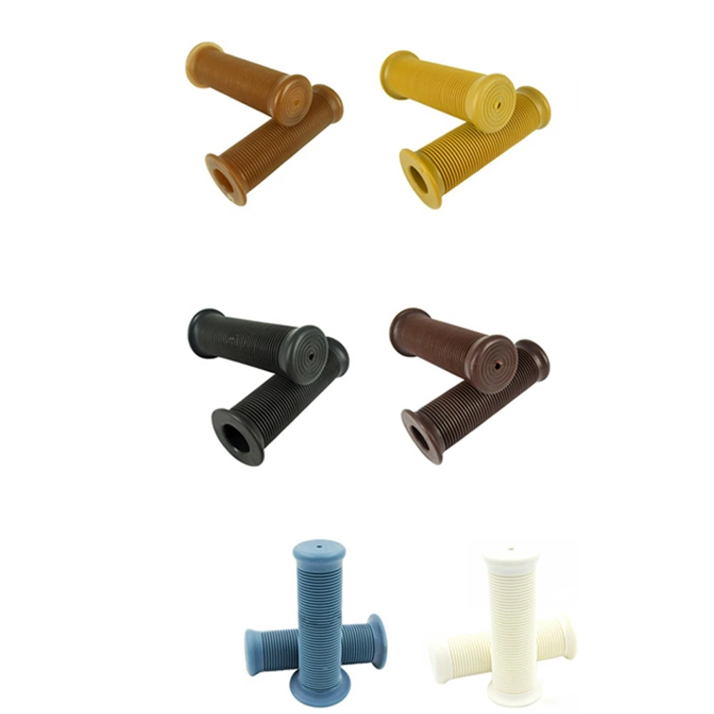 

1 Pair Motorcycle TPU Vintage Handlebar Cover Universal Thread Bike Grips Non-Slip Handlebar Grips White 22/48MM