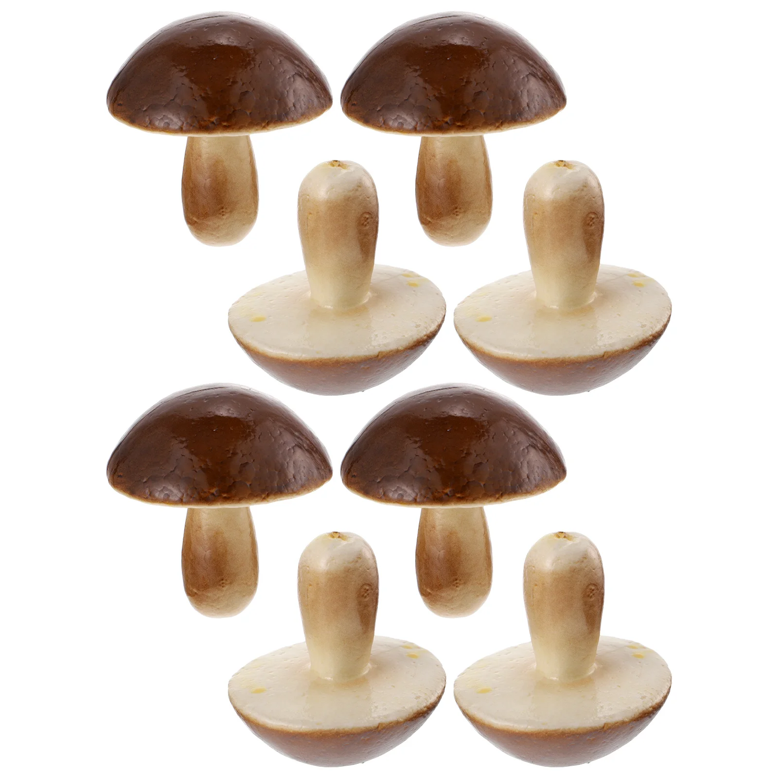 8 Pcs Simulated Mushroom Teaching Aid Model Prop Scene Decor Lifelike Decoration Simulation Foam Fake Vegetable Game