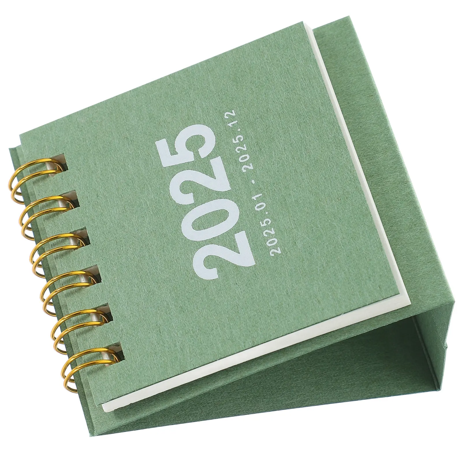 Mini Flip Desk Calendar 2025 Spiral Doublewire Bound Standing Desktop Calendar Compact Elegant Monthly Organizer for Office Home