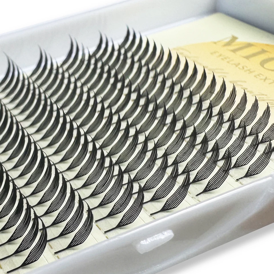 Racimos de pestañas manga cómic 3D Pluma Anime Abanicos premoldeados Individuales Extensión de pestañas Naturales Para maquillaje de ojos 2