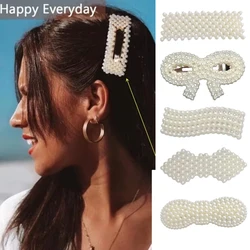 8PCS Women's Minimalist And Fashionable Mini 4CM Imitation Pearl Hair Grab