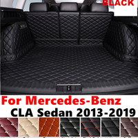 Full Set XPE Car Rear trunk mat for Mercedes-Benz CLA Sedan 2019 2018 2017-2013 Cargo Liner Protect Cover Tail Boot luggage Pad