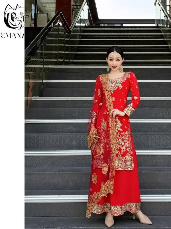 

Iman's Dance C2601 Exotic Style Xinjiang Dance Costume Two-Piece Set Dancewear Elegant Slim Fit Indian