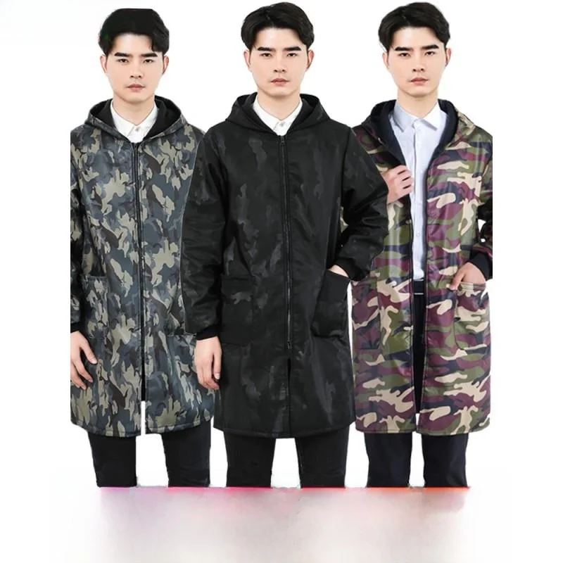 

Зимняя водонепроницаемая куртка Thiened Fce, удлиненный фартук, спецодежда, сверхпрочная защитная одежда, теплая, морозостойкая