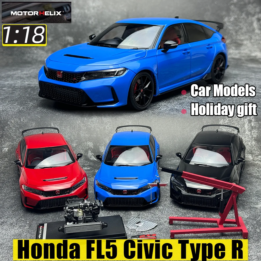 Motorhelix 1:18 MH Honda FL5 Civic Type R Car model Sports car static decoration holiday gift collection