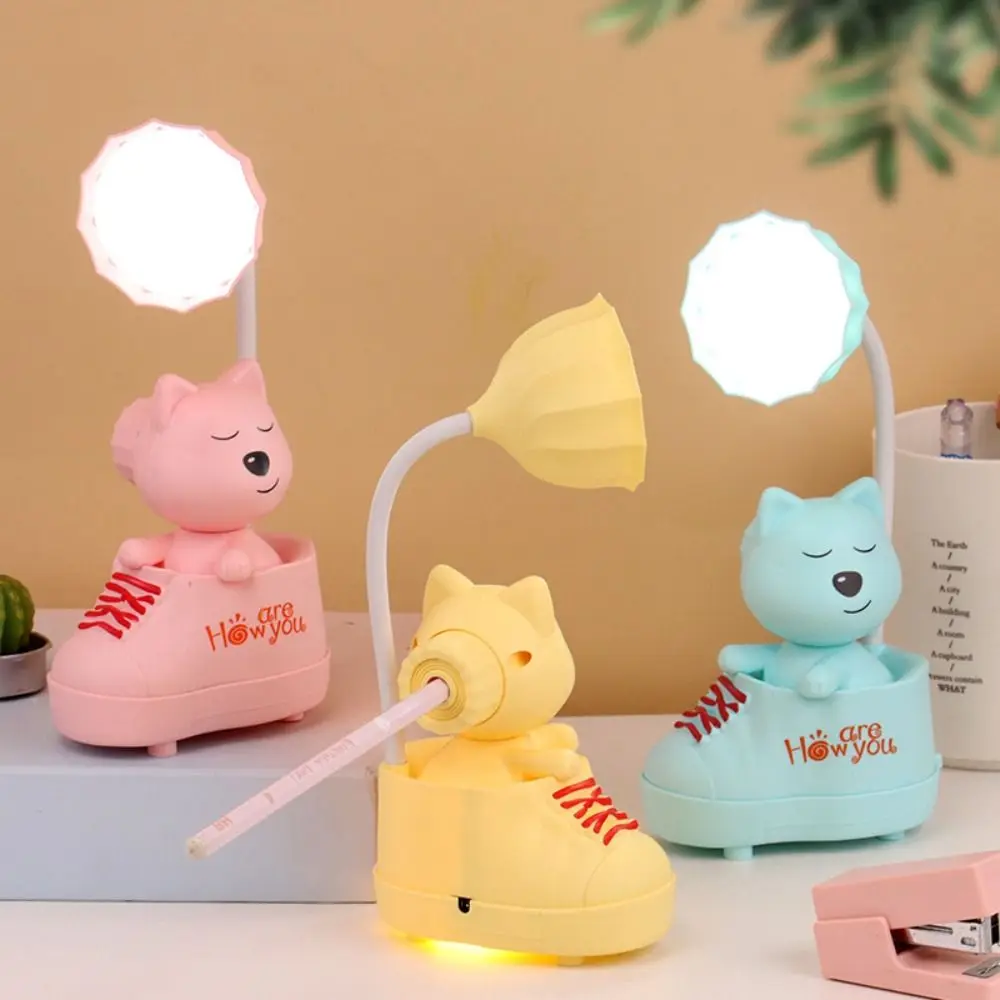 

Eye Protection LED Desk Lamp Cat Shoes Shape Perfect Decor Eye Protection Table Lamp Plastic Practical Reading Lamp School