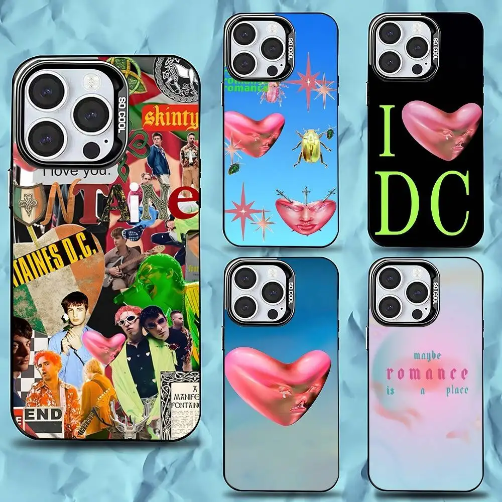 

Fontaines DC Romance Phone Case For iPhone 16,15,14,13,12,11,Pro,Max,Plus,Mini,XS,SE Anti Fall Black Matte Hard Bumper