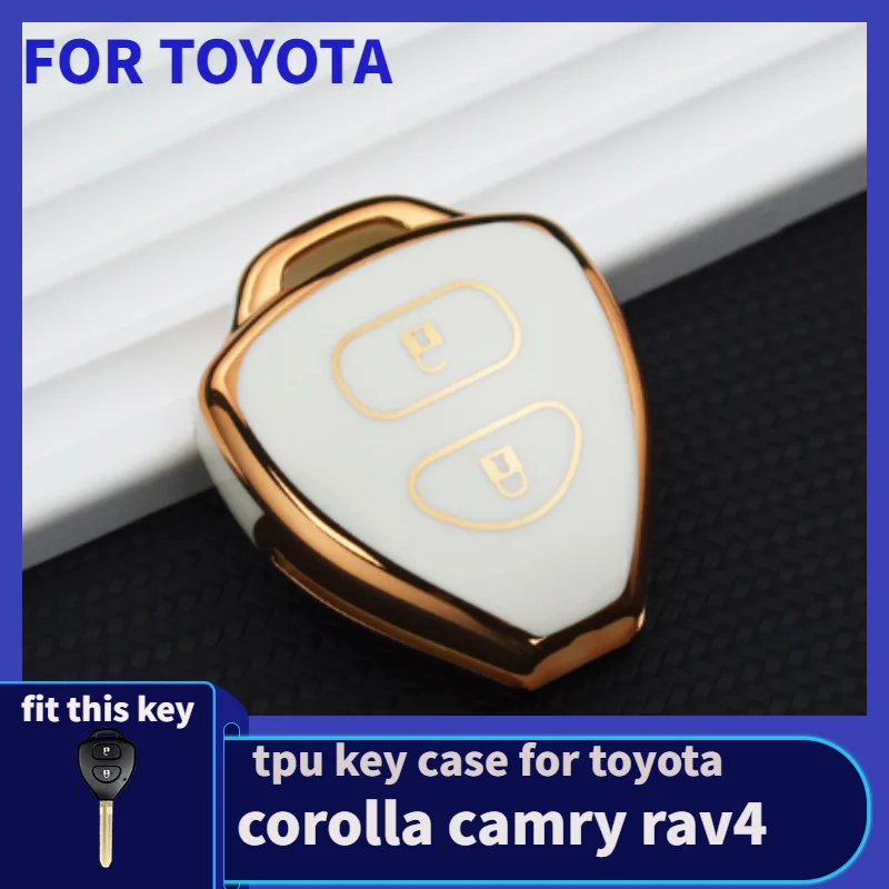 TPU Car Key Case Cover Auto Key Shell Holder Protector for Toyota Corolla NEW VIOS Camry Yaris RAV4 HiLux Cruiser Fortuner