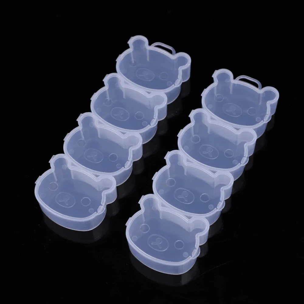Multi-grid Transparent Plastic Storage Box Four-grid Transparent Plastic Four-piece Storage Box Multi-grid Jewelry Organizer