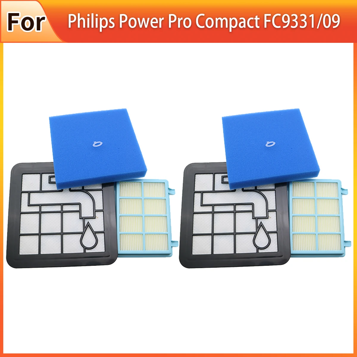 HEPA-фильтры для Philips Power Pro Compact FC9331 FC9332/09 FC8010, запасные части для пылесоса