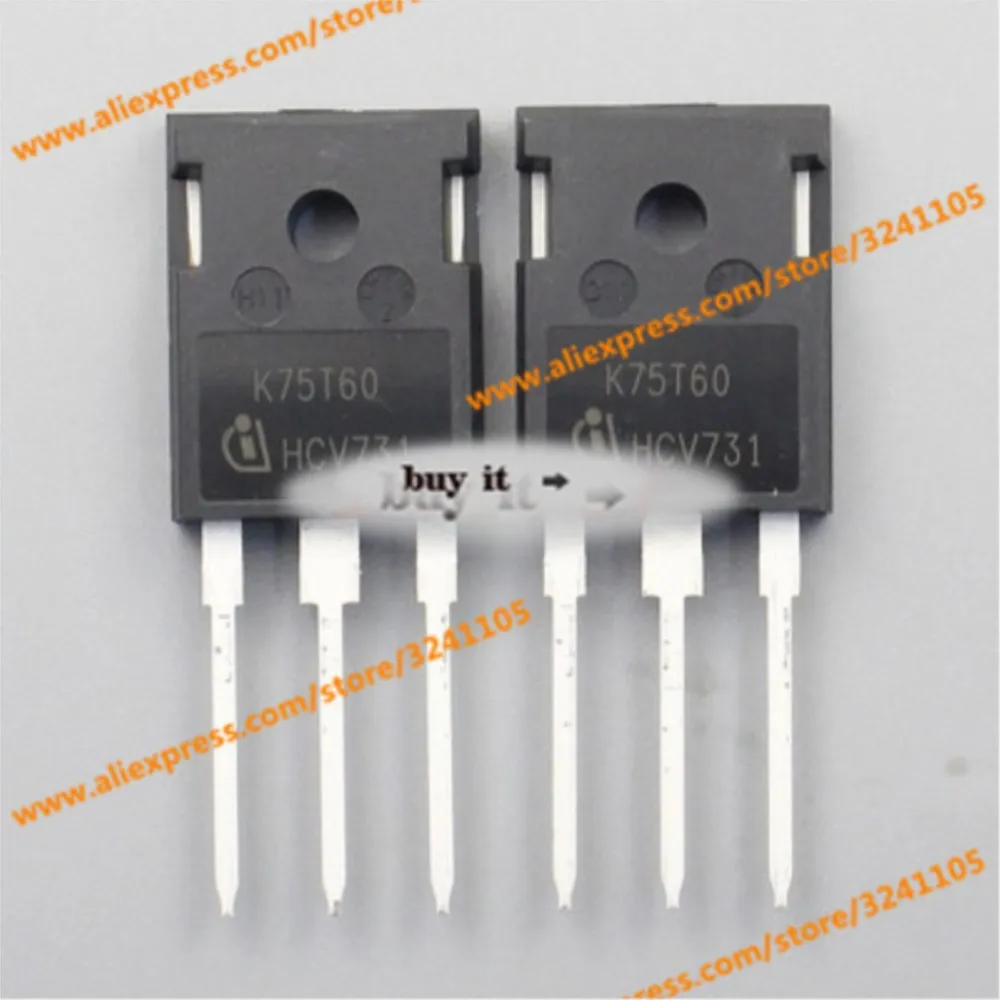 5 cái/lốc K75T60 ĐẾN-247 IC MỚI