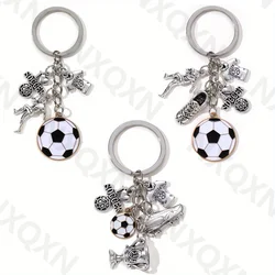 Classic Soccer Sportsman Shoes Enamel Alloy Keychain Simple Sports Key Ring For Women Men Love Football Friends Handmade Jewelry