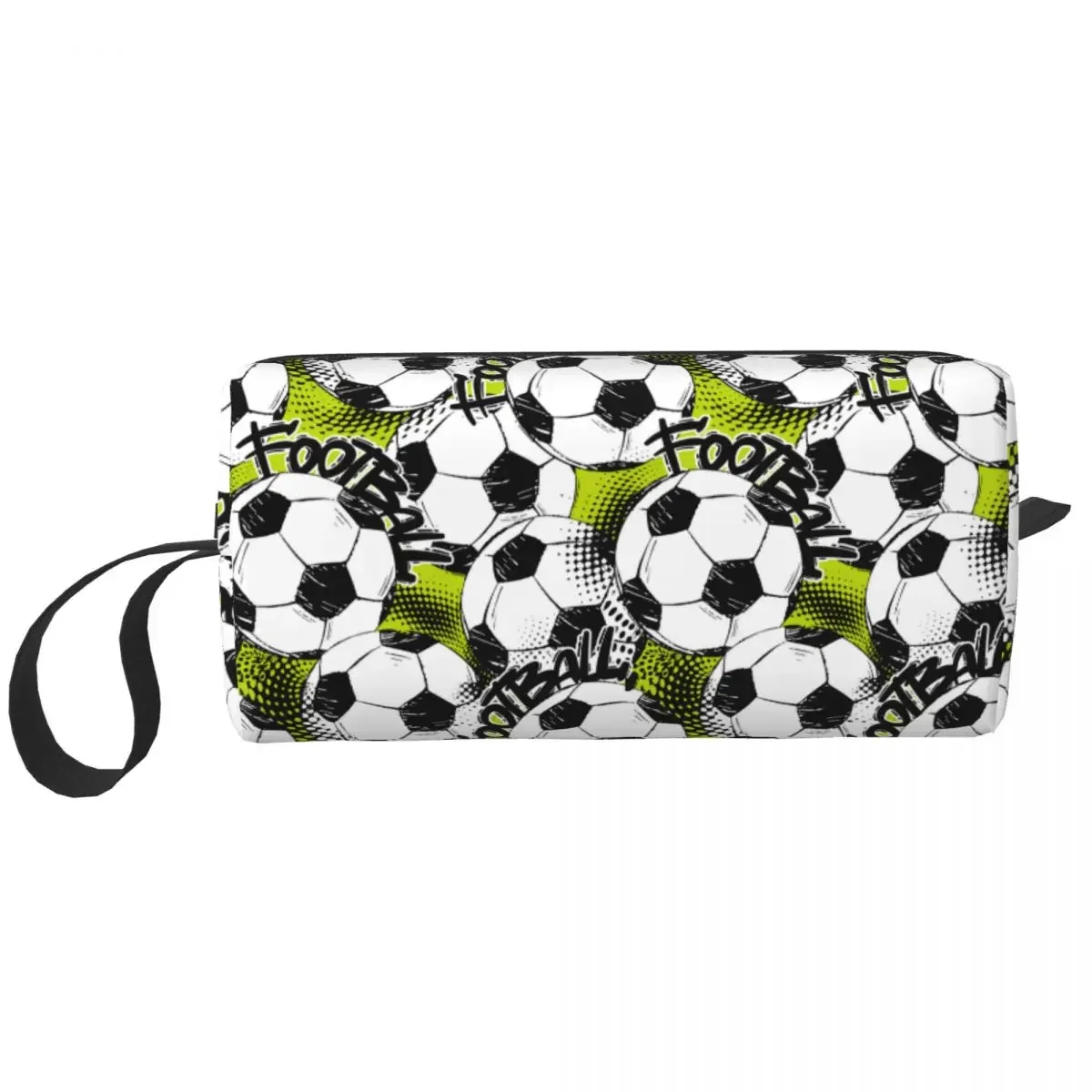 

Football Sport Balls Soccer Cosmetic Bag for Women Makeup Bags Travel Waterproof Toiletry Bag Organizer Merch