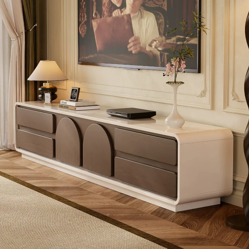 Wohnzimmer-TV-Ständer im Retro-Stil mit Holzschubladen, Aufbewahrungseinheit, TV-Schränke, minimalistisches Entertainment-Center, Apartment-Möbel für Zuhause