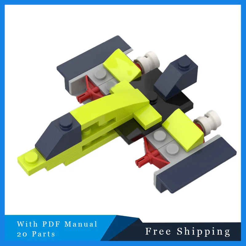 

20 деталей, креативная модифицированная мини-модель самолета, MOC, строительные блоки, кирпичи, сделай сам, сборная игрушка для детей, рождественские подарки-сюрпризы