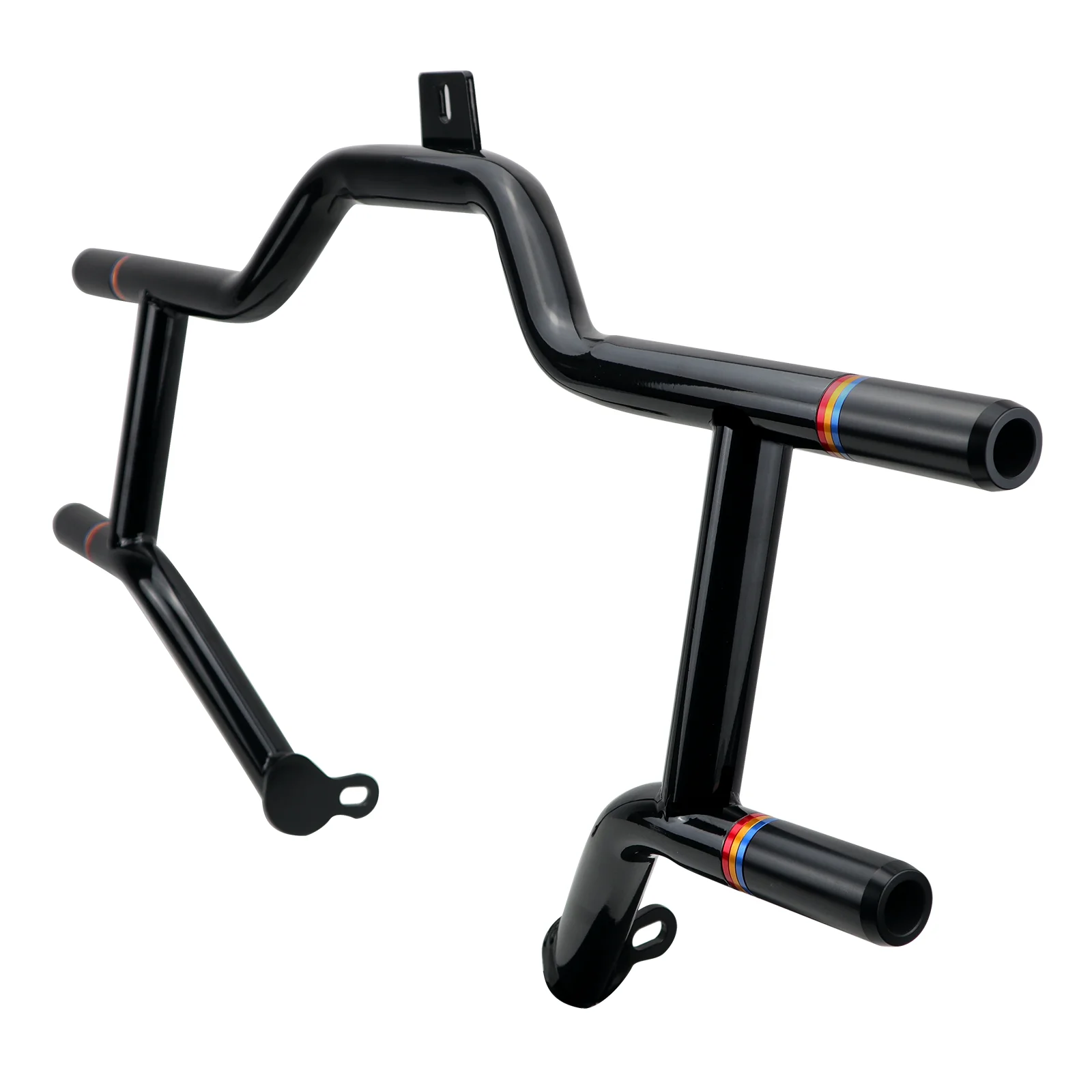 GZICMA Engine Guard Double Flat Out Crash Bar for Harley Touring Street Glide Road King Ultra Limited 2009-2014
