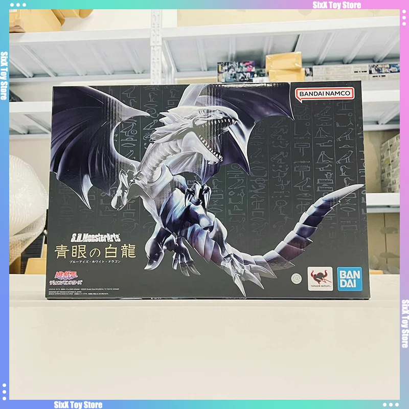 Original Yu-Gi-Oh Blue-Eyes White Dragon Action Figures S.H.MonsterArts SHM Collection Figurine Anime Figure Model Statue Toys