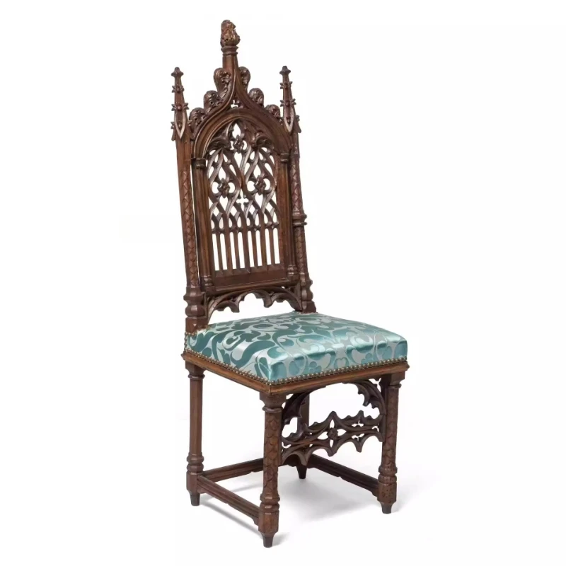 Solid wood dining chair rattan book chair homestay cafe studio shooting single chair