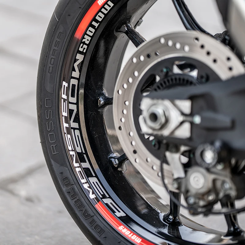 For DUCATI MONSTER937 950 Wheel Hub Stickers Motorcycle Accessories Rim Decals Kits Safety Reflection Decoration Stickers