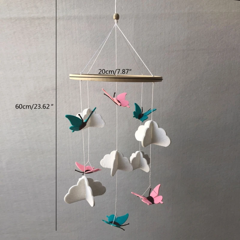 Baby Bed for Butterfly/Bird/Plane Hanging Rattle Cloth Decoration Interactive Toy Infant Gift for Baby Drop shipping