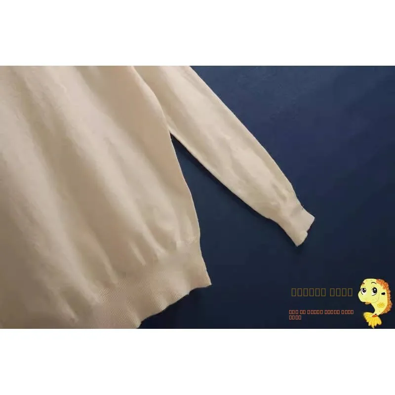 768-runder Ne-Strickpullover, dünn, lang, Sve Base IRt, mehrfarbig, Innenbekleidung, Herbst, neues SLE, schlichtes Design, Pendeln, Fri...