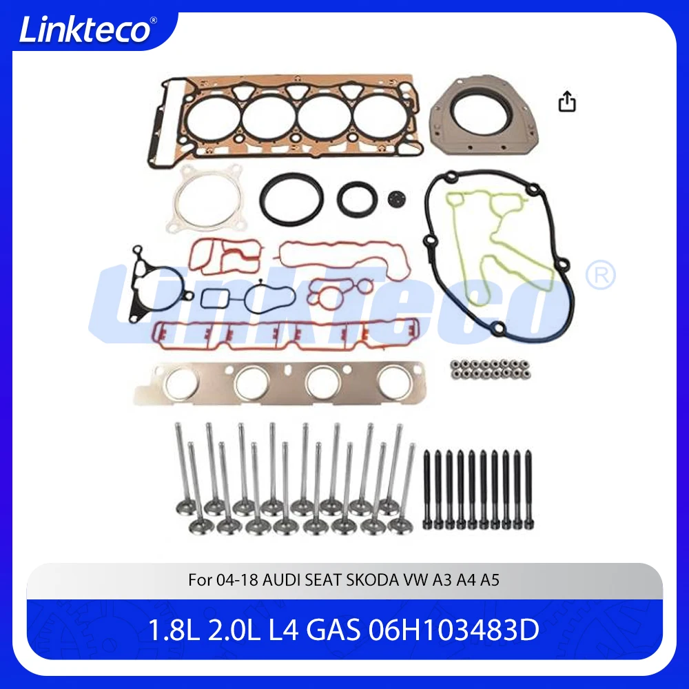 

Engine part Rebuilding Overhaul Kit Fit 1.8 2.0 L T L4 GAS CCZA For 04-18 1.8T 2.0T AUDI SEAT SKODA VW A3 A4 A5 06H103483D