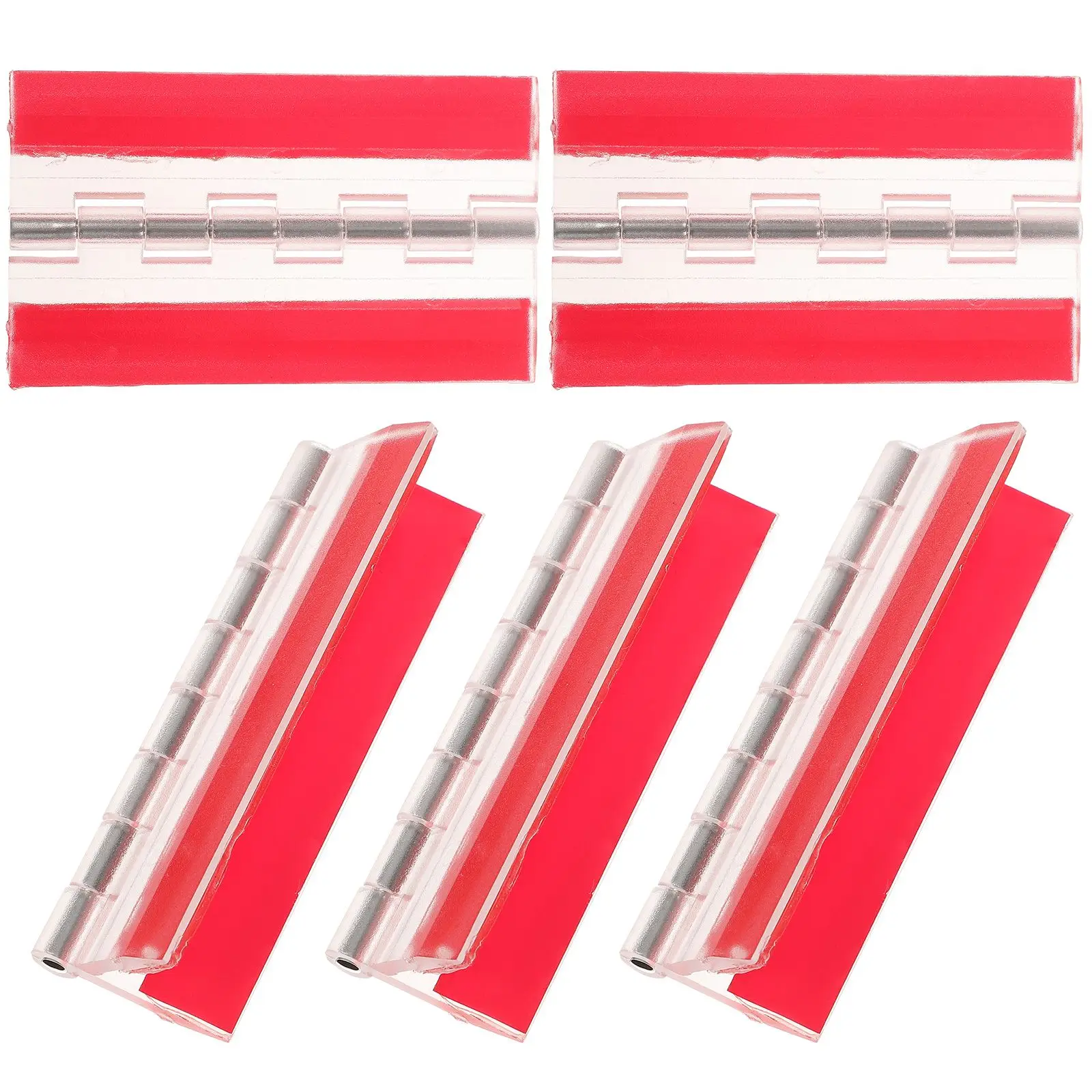 

5pcs Self Adhesive Hinges Heavy Duty Acrylic Continuous Piano Hinge for Cabinet Door Glass Metal Plastic Board Hardware