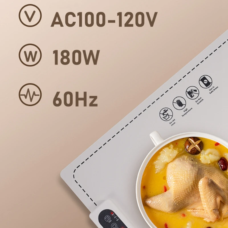 Estera calentadora de alimentos con temperatura ajustable, estera calentadora de alimentos portátil enrollable para alimentos, enchufe europeo