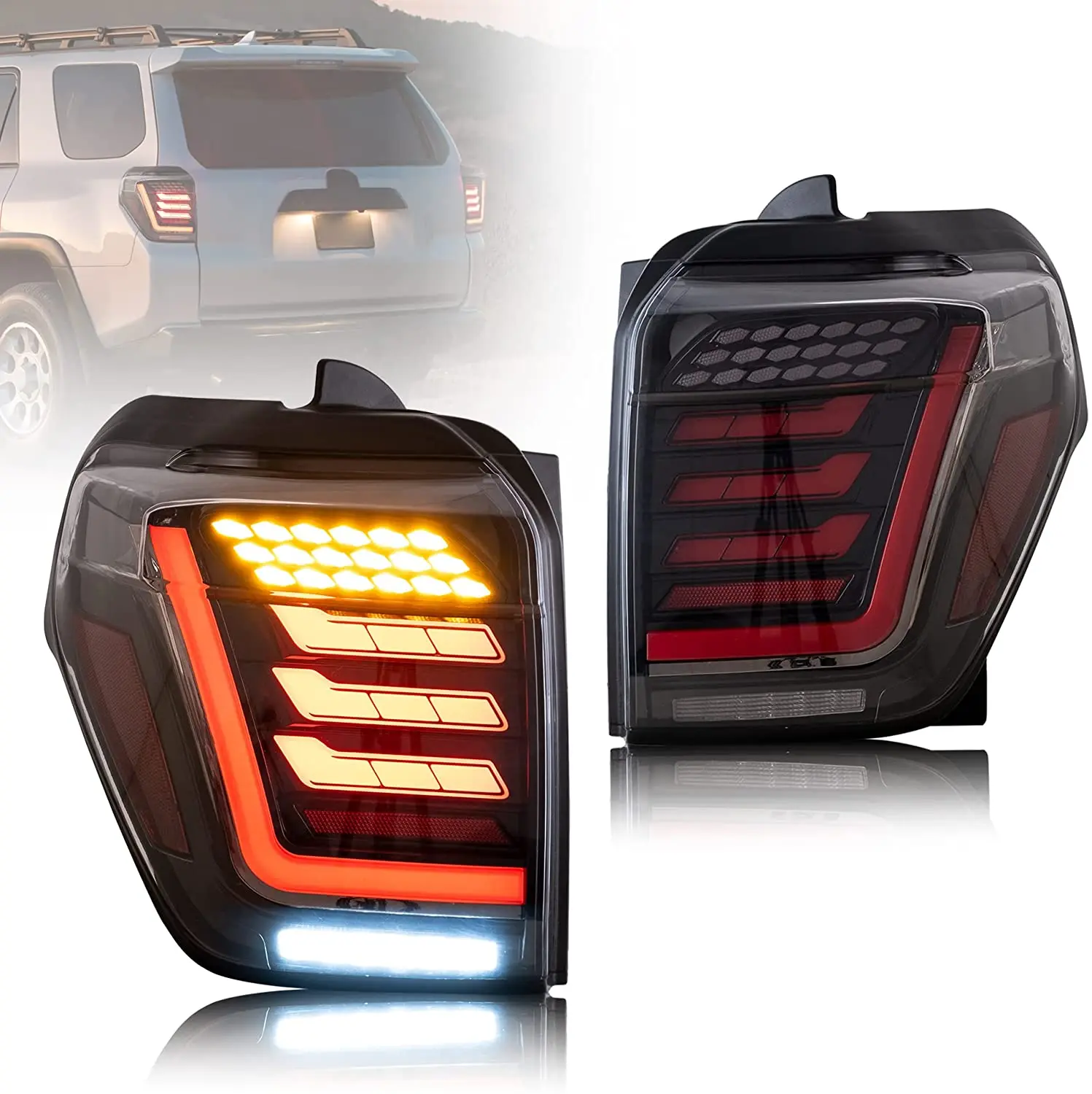 

LED Taillights Assembly for Toyota 4Runner 2014 - 2021 Rear Sequential Turn Signal Start Up Animation