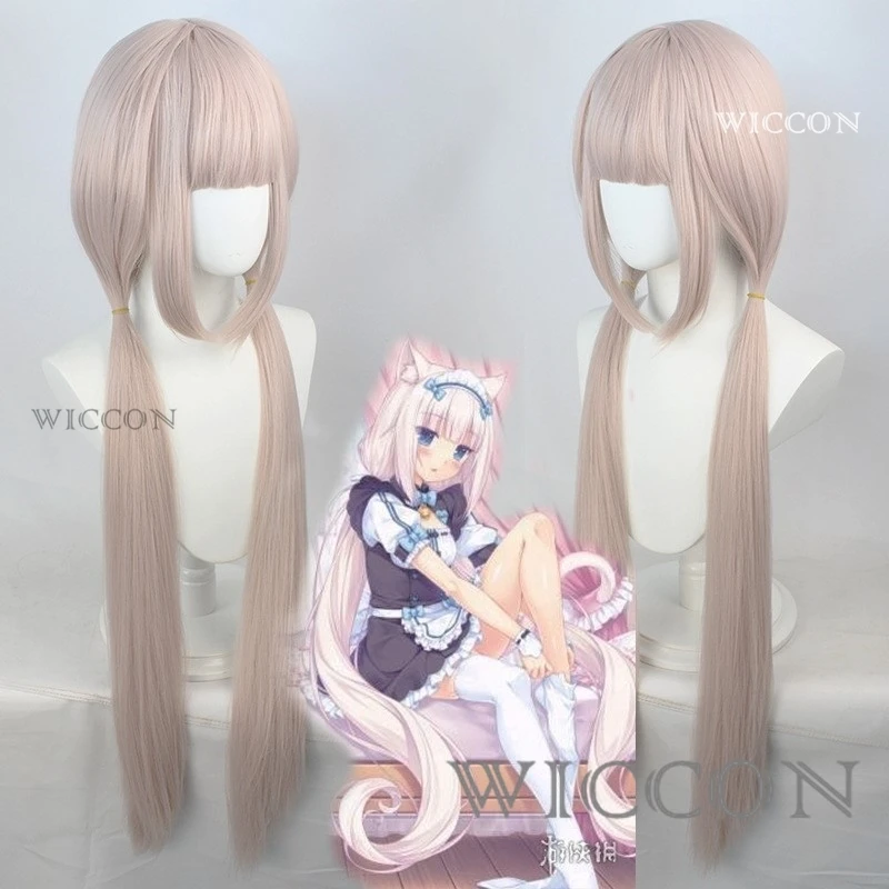 Gioco Anime NEKOPARA Vol.4 Chocola Vaniglia Costume Cosplay Parrucca Nekomimi Paradiso Halloween Lolita Cameriera Abito Uniforme Rosa Blu