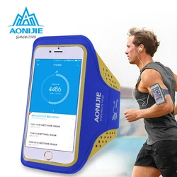 AONIJIE A880 arm belt phone bag Outdoor Light Sport Running Bag Transparent Phone Case Cycling Arm Band Bag for 4.7