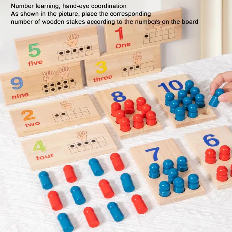 Math Learning Board Game Math Matching Educational Toy Math Matching Logic Game Preschool Educational Wooden Toys For Kids 3