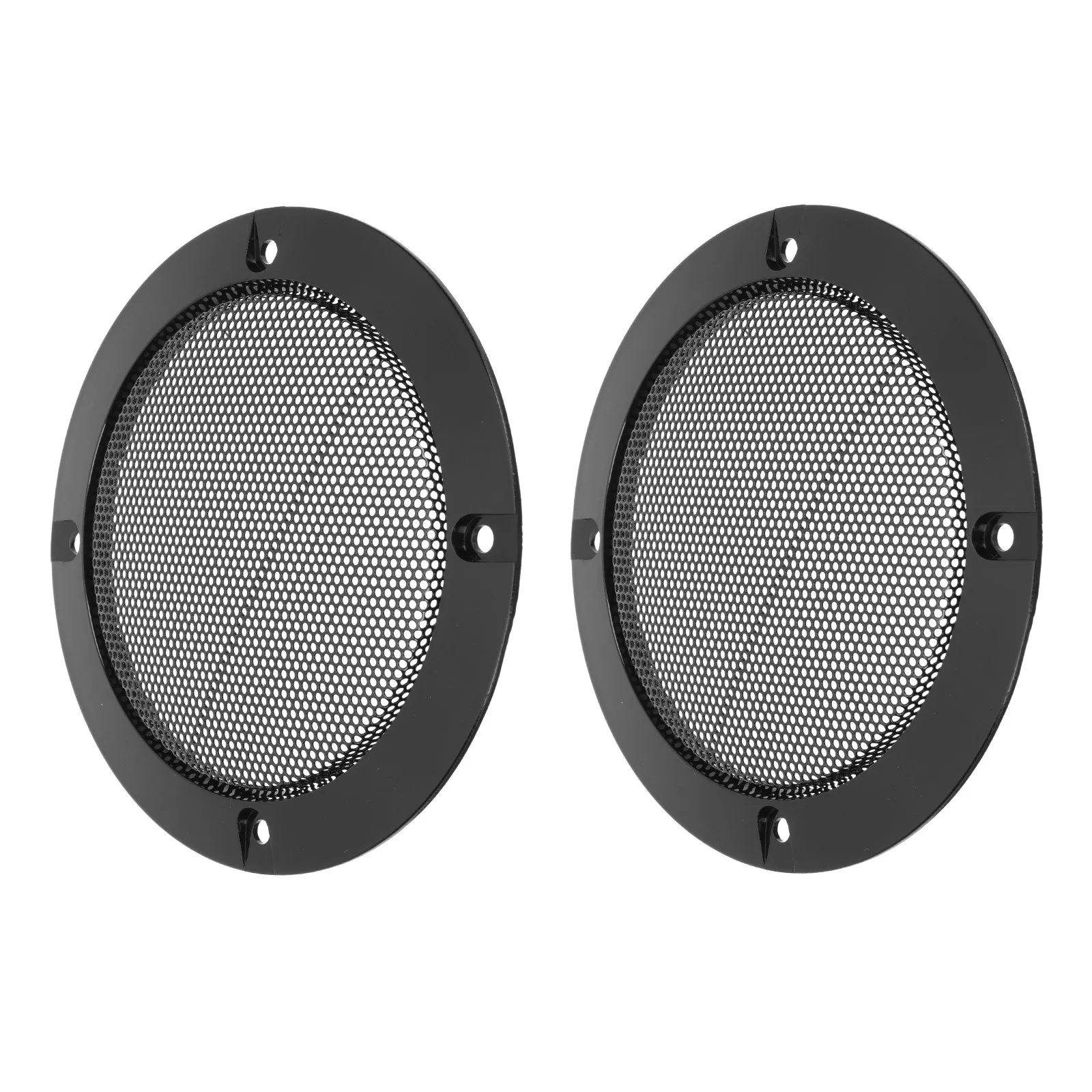 1Set Car Speaker Guard Covers ABS Metal Protective Net Mesh Loudspeaker Grill Replacement Car Audio Decorative Circle Speaker