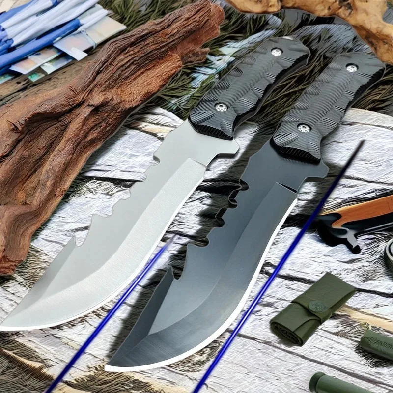 Outdoor camping with knives High-Hardness Knife EDC Fixed Blade Field Multi-purpose Survival Knife and Cutting Knife