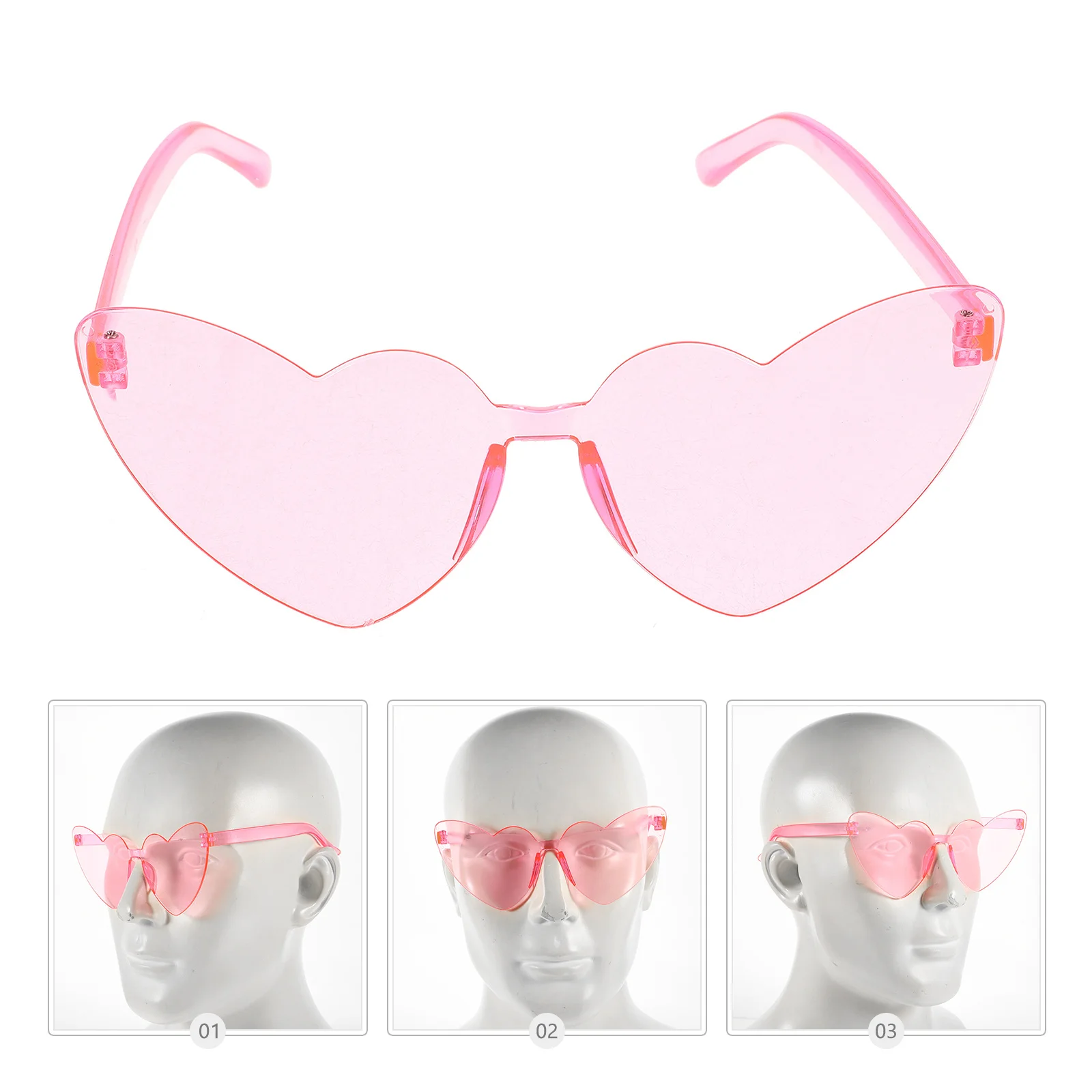 

Heart Sunglasses Pc Material Funky Lightweight Party Glasses Novelty Eyeglasses for Women Men Trendy Sunglasses