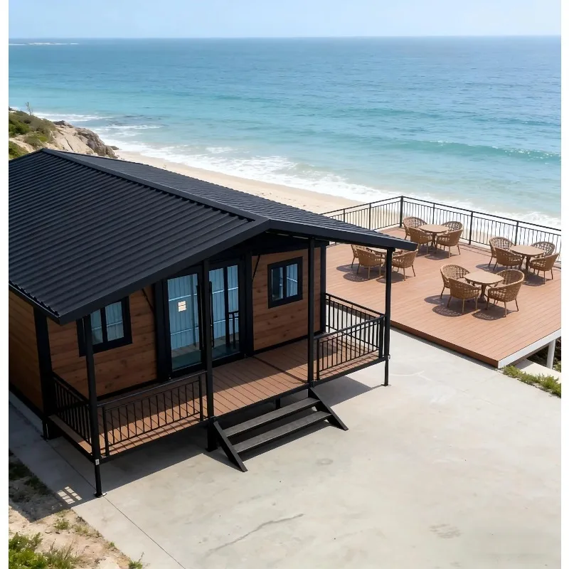 Luxury Prefab Container House Villa 20Ft 40Ft Folding Expandable Steel Container House Office Building Hotel 2 Bedroom Modern