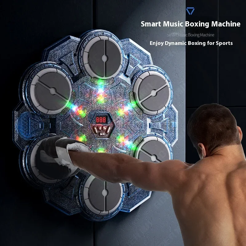 4/6Keys Smart Music Boxing Target Bluetooth Electronic Boxing Trainer Children's Home Decompression Wall Target Boxing Sandbag