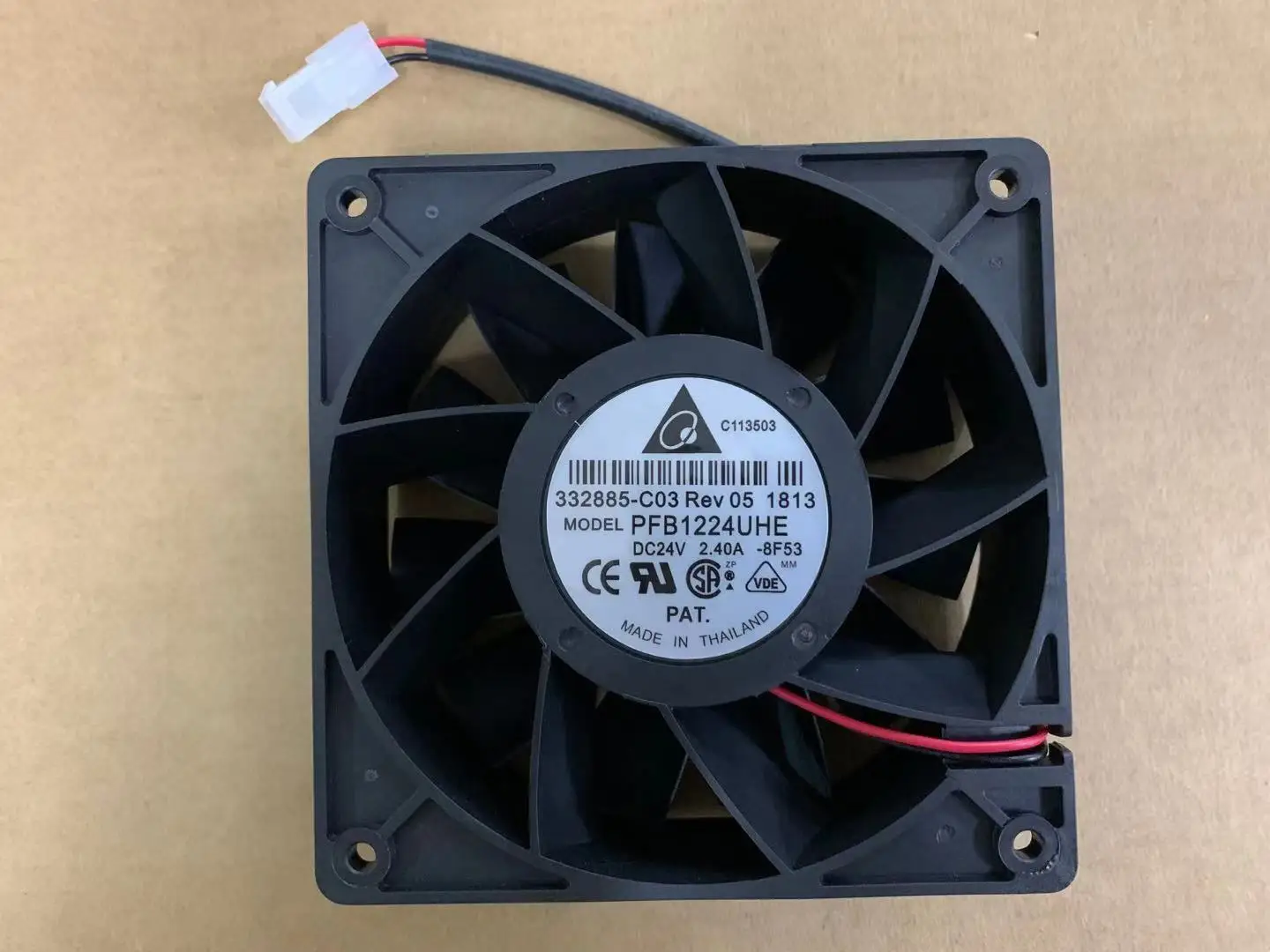 

NEW FOR Delta PFB1224UHE DC24V 2.40A 12038 120mm 12cm FOR ABB Inverter fan 332885-C03Rev