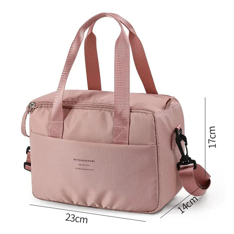 Borsa per il pranzo portatile per scatola per il pranzo con isolamento termico Tote Cooler Borsa Bento impermeabile Borse a tracolla per alimenti da ufficio