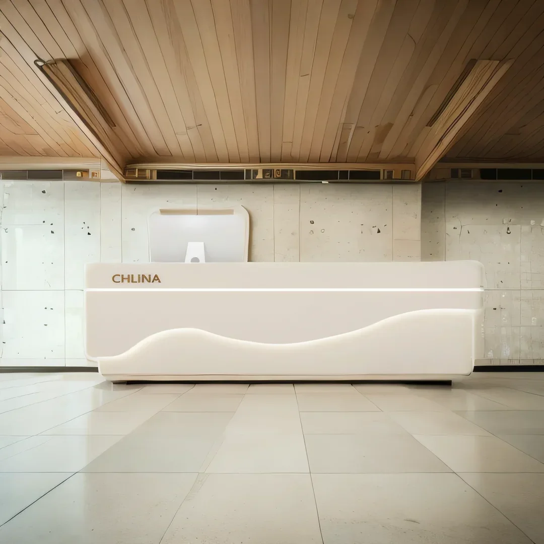 

Modern Luxury Furniture Reception Counter Desk Long Help Table Office Aesthetic Bar Hairdressing Restaurant Bureau Center